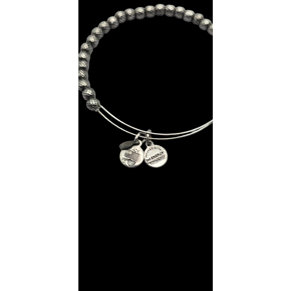 Alex and Ani Beaded Silver-Tone Energy Charm Bracelet - Picture 6 of 9